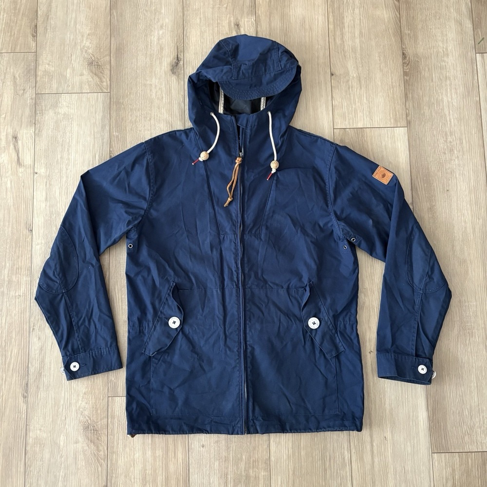 Penfield Jacket Mens Size Small Full Zip Hudson Wax 65/35 Navy Blue